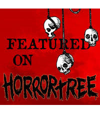 Image with hanging skulls and text saying 'featured on Horror Tree' - links to The Horror Tree website